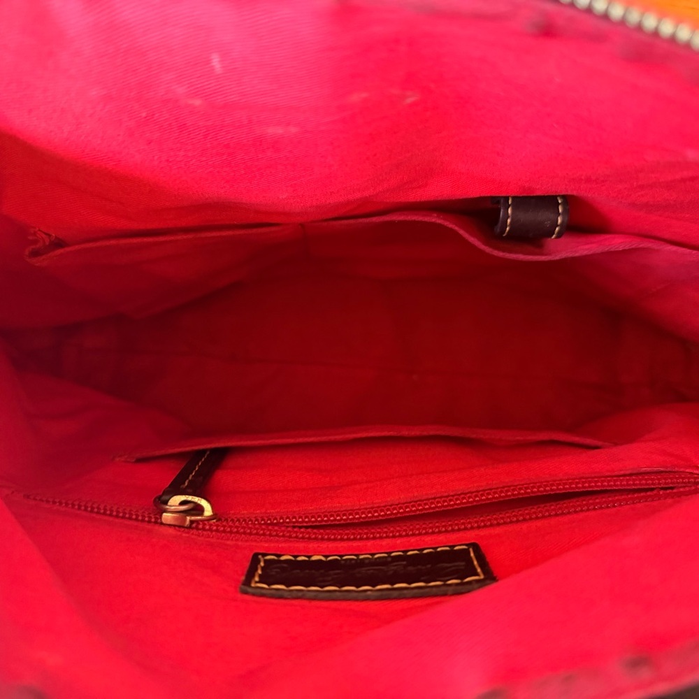 Dooney & Bourke Bright Pink Tote with Brown Leather Trim - Picture 3 of 16
